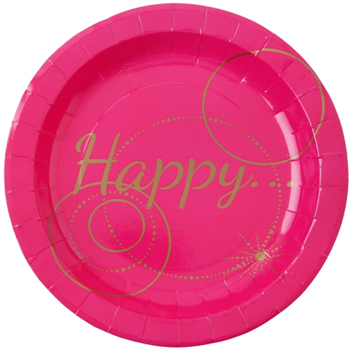 Partyteller-Happy-Pink-Partydeko-Dekoration-Party-Fest-Feier