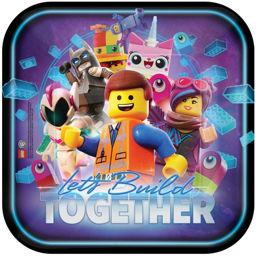 Partyteller-LEGO-Movie-2-Partydekoration-Kindergeburtstag-Emmet-Tischdeko-Batman