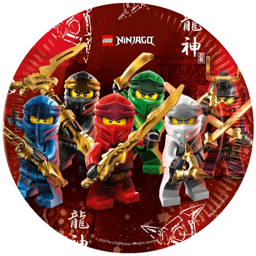 Partyteller-Lego-Ninjago-Partydekoration-Ninjago-Tischdeko-zum-Kindergeburtstag