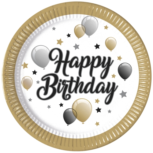 Partyteller-Milestone-Happy-Birthday-Dekoration-Geburtstagsparty-Partydekoration-zum-Geburtstag-Tischdeko
