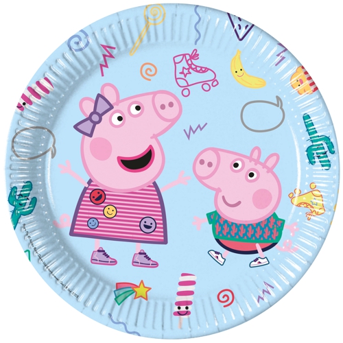 Partyteller-Peppa-Wutz-Partydekoration-Kindergeburtstag-Peppa-Pig-Tischdeko-Schorsch