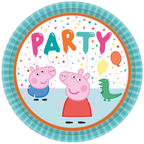 Partyteller-Peppa-Wutz-Partydekoration-Tischdeko-zum-Kindergeburtstag-Peppa-Pig