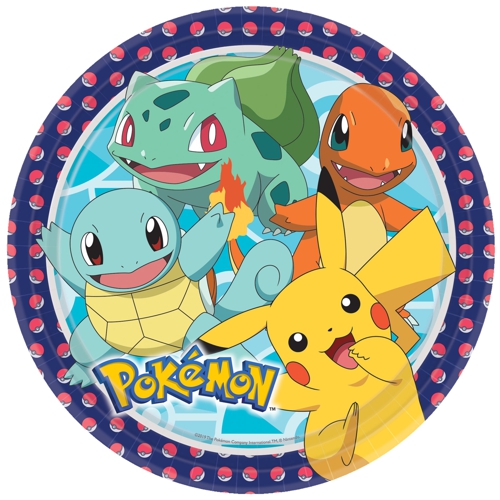 Partyteller-Pokemon-Partydekoration-Pikachu-Tischdeko-zum-Kindergeburtstag