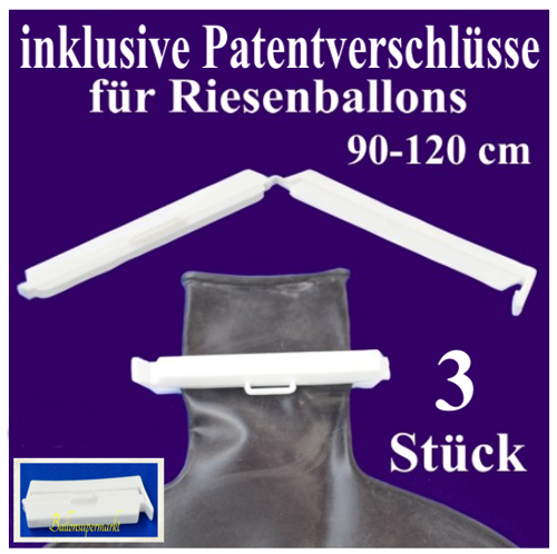 Patentverschluesse-Clips-fuer-1-Meter-grosse-Rundballons-aus-Latex