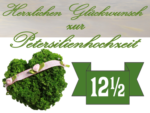 Petersilienhochzeit-Flaschenaufkleber