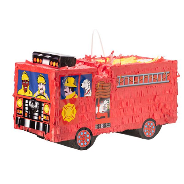 Pinata-Feuerwehrauto-Dekoration-Geburtstag-Kindergeburtstag-Baustelle