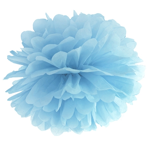 PomPom-Dekoration-Hellblau-Deko-Hochzeit-Taufe-Geburt-Geburtstag-Fest-Feier