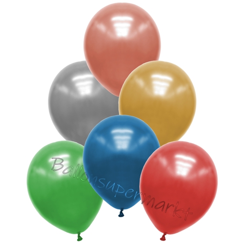 Premium-Metallic-Luftballons-Bunt-gemischt-30-33-cm-Ballons-aus-Natur-Latex-zur-Dekoration