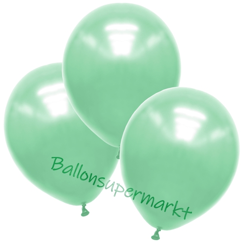 Premium-Metallic-Luftballons-Mintgrün-30-33-cm-Ballons-aus-Natur-Latex-zur-Dekoration-3er