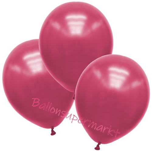 Premium-Metallic-Luftballons-Pink-30-33-cm-Ballons-aus-Natur-Latex-zur-Dekoration-3er