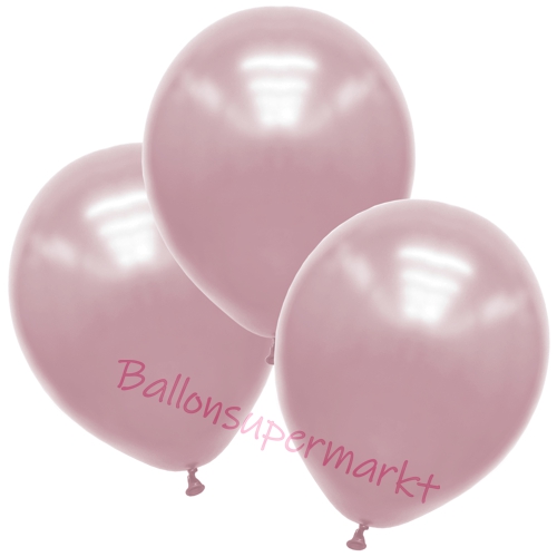 Premium-Metallic-Luftballons-Rosa-30-33-cm-Ballons-aus-Natur-Latex-zur-Dekoration-3er
