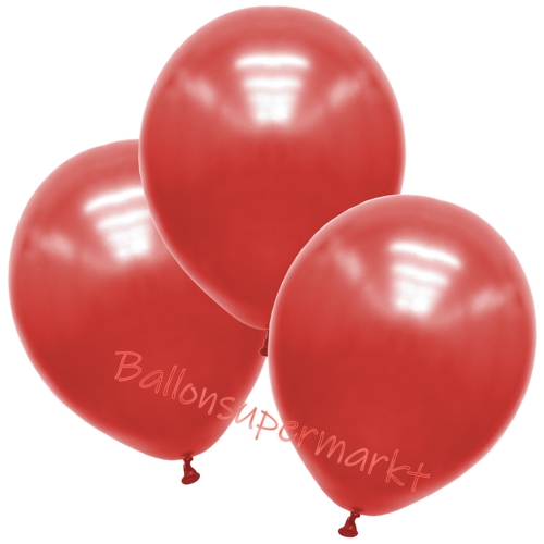 Premium-Metallic-Luftballons-Rot-30-33-cm-Ballons-aus-Natur-Latex-zur-Dekoration-3er