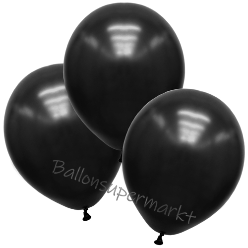 Premium-Metallic-Luftballons-Schwarz-30-33-cm-Ballons-aus-Natur-Latex-zur-Dekoration-3er
