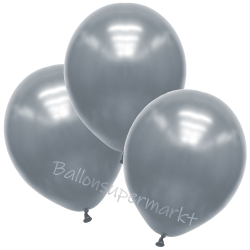Premium-Metallic-Luftballons-Silber-30-33-cm-Ballons-aus-Natur-Latex-zur-Dekoration-3er