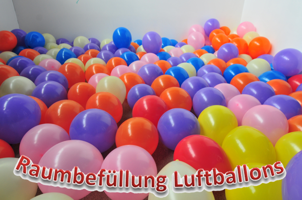 Raumbefüllung Luftballons, bunte Mischung, Latexballons 25 cm