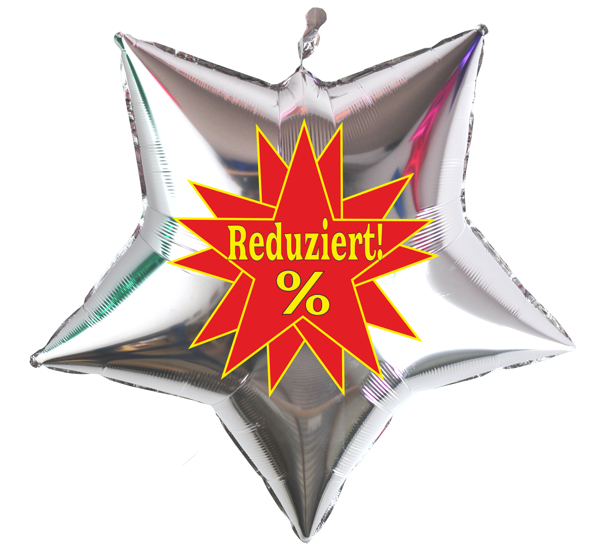 Reduziert-prozent-silberner-Sternballon-aus-Folie-zur-Geschaeftsaktion-Werbeaktion-Sales