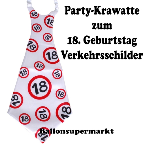 Riesen-Krawatte-Verkehrsschilder-18-Gagartikel-zum-18.-Geburtstag-Party-Fest-Feier-Volljaerigkeit