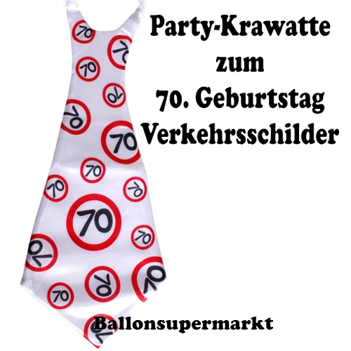Riesen-Krawatte-Verkehrsschilder-70-Gagartikel-zum-70.-Geburtstag-Party-Fest-Feier