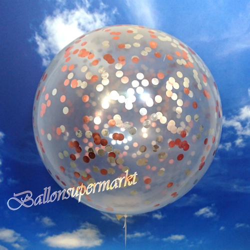 Riesen-Luftballon-mit-Konfetti-1-m-Dekoration-Party-Fest-Hochzeit-Silvester-Farbauswahl