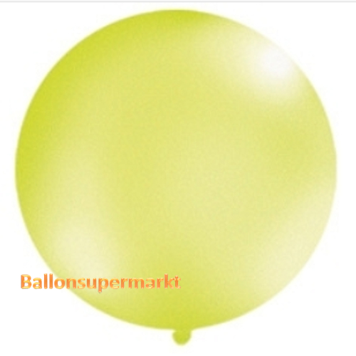 Riesenballon-grosser-Ballon-aus-Latex-100-cm-Metallic-Apfelgruen