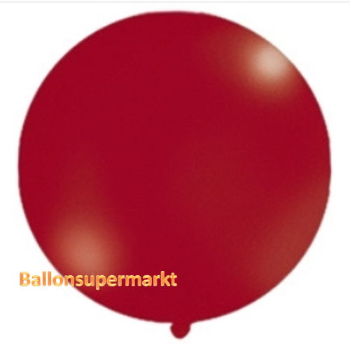 Riesenballon-grosser-Ballon-aus-Latex-100-cm-Metallic-Dunkelrot