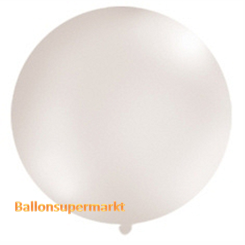 Riesenballon-grosser-Ballon-aus-Latex-100-cm-Metallic-Perlweiss
