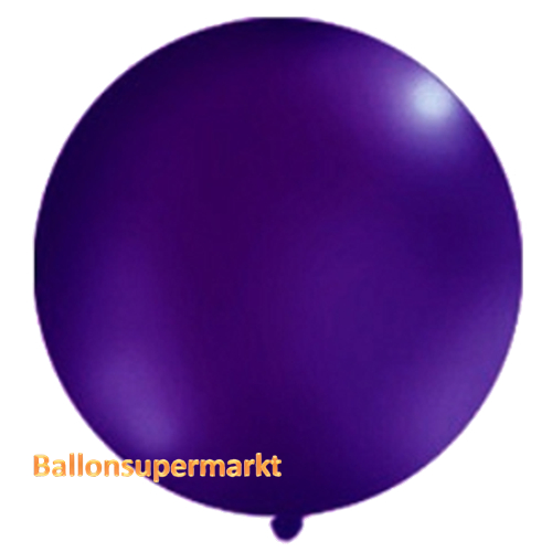 Riesenballon-grosser-Ballon-aus-Latex-100-cm-Pastell-Dunkelviolett