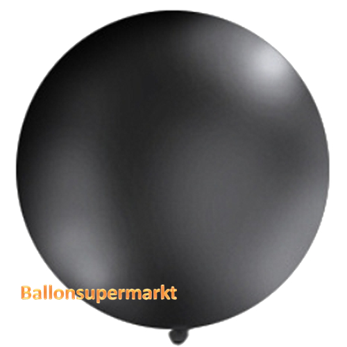 Riesenballon-grosser-Ballon-aus-Latex-100-cm-Schwarz-Pastell