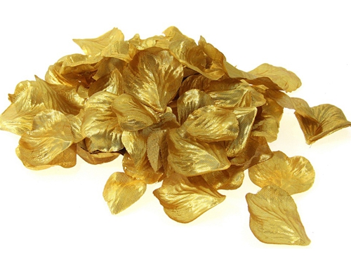 Rosenblaetter-Gold-Dekoration-Tischdeko-Goldene-Hochzeit-Goldhochzeit