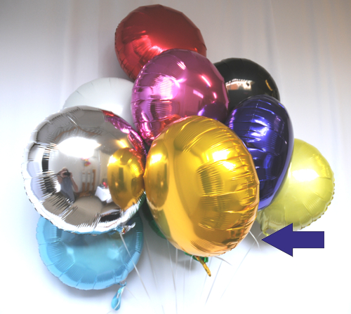 Folienballons-Rundballons-Dekoration: Runder Luftballon aus Folie, Gold, 45 cm, 18"