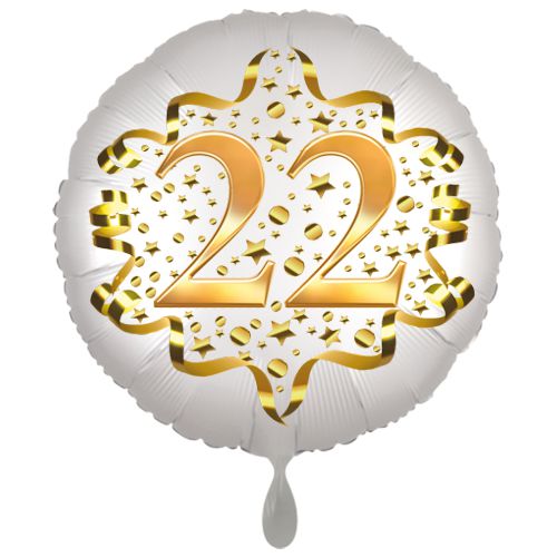 Rundluftballon-Satin-de-Luxe-weiss-Zahl-22-45-cm-mit-Helium