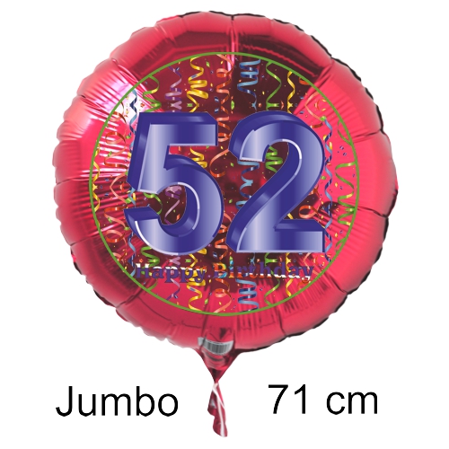 Rundluftballon-auf-rund-rot-71-cm-Zahl-52-mit-Helium