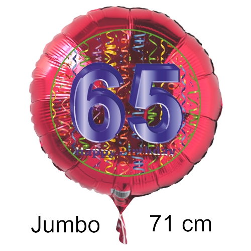 Rundluftballon-auf-rund-rot-71-cm-Zahl-65-mit-Helium