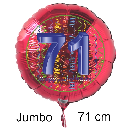 Rundluftballon-auf-rund-rot-71-cm-Zahl-71-mit-Helium