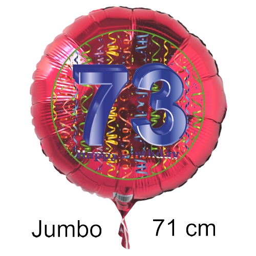 Rundluftballon-auf-rund-rot-71-cm-Zahl-73-mit-Helium