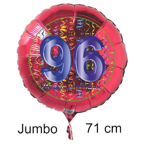 Rundluftballon-auf-rund-rot-71-cm-Zahl-96-mit-Helium