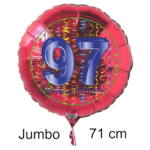Rundluftballon-auf-rund-rot-71-cm-Zahl-97-mit-Helium