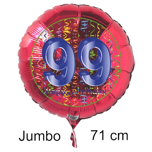 Rundluftballon-auf-rund-rot-71-cm-Zahl-99-mit-Helium