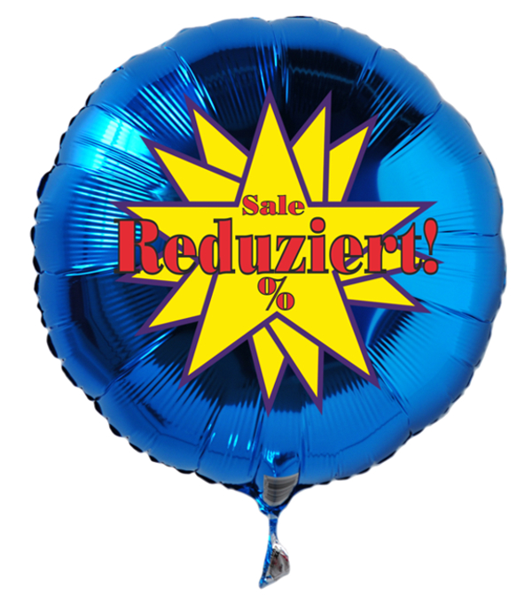 Sale-Reduziert-Prozente-StarLuftballon-aus-folie-in-Blau-mit-Ballongas-Helium