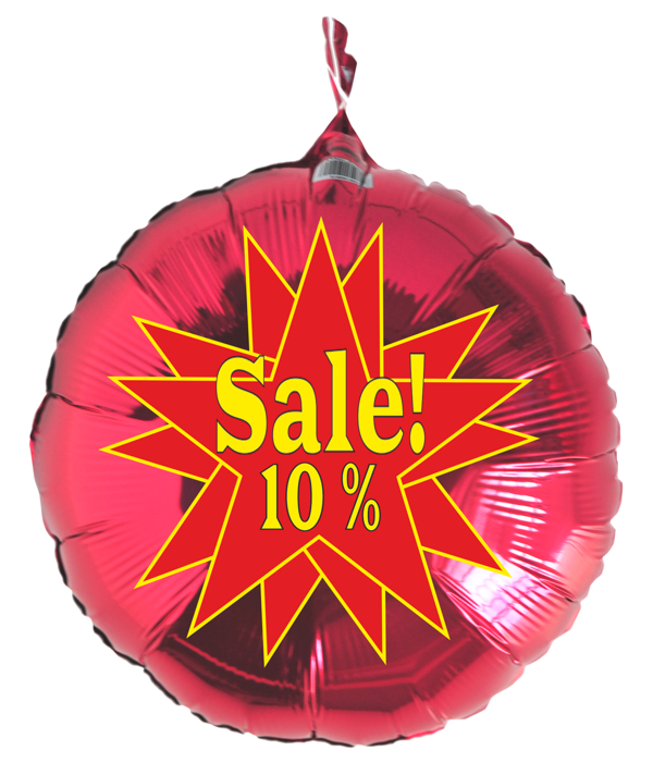 Sale-star-10-prozent-roter-Rundballon-aus-Folie-zur-Geschaeftsaktion-Werbeaktion-Sales