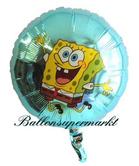 Schwammkopf Luftballon, Spongebob Ballon mit Helium Ballongas