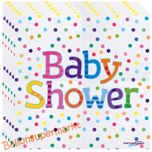 Servietten-Baby-Shower-Elefant-bunt-Partydekoration-Geburt-Babyparty