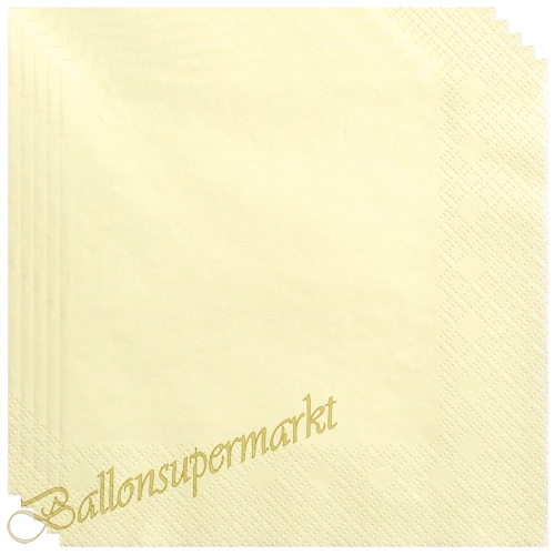 Servietten-Creme-Partydekoration-Tischdeko-Party-Fest-Feier