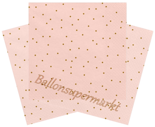 Servietten-Dots-Rosa-Gold-Partydekoration-Geburtstag-Babyparty-Fest-Feier-Tischdeko