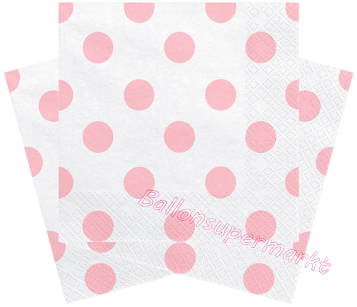 Servietten-Dots-Rosa-Partydekoration-Geburtstag-Babyparty-Fest-Feier