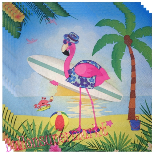 Servietten-Flamingo-Partydeko-Tischdekoration-Mottoparty-Flamingo-Hawaii-tropisch