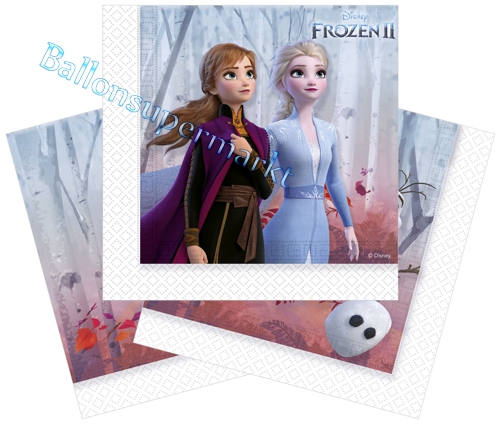 Servietten-Frozen-2-Partydekoration-Kindergeburtstag-Eiskoenigin-2-Tischdeko-Elsa