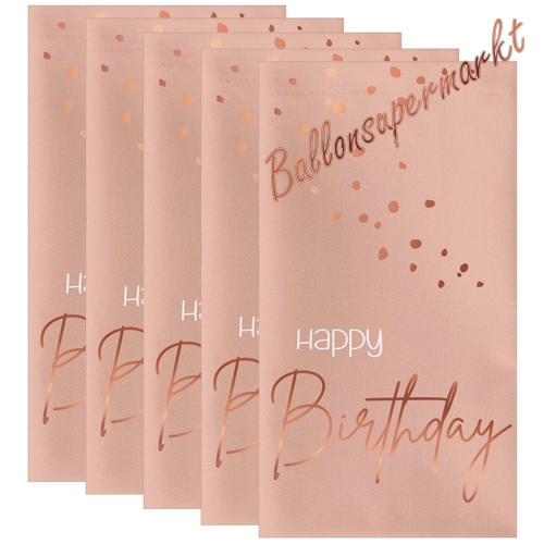 Servietten-Happy-Birthday-Elegant-Lush-Blush-Tischdekoration-zum-Geburtstag-Partydekoration