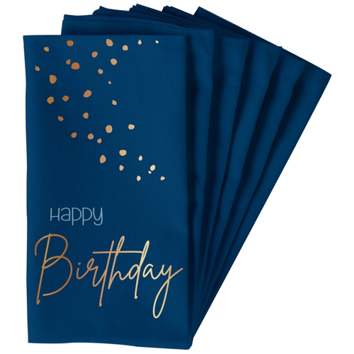 Servietten-Happy-Birthday-Elegant-True-Blue-Tischdekoration-zum-Geburtstag-Partydeko