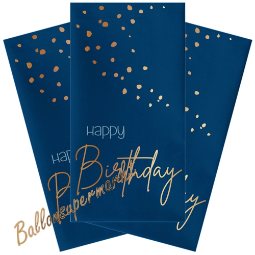 Servietten-Happy-Birthday-Elegant-True-Blue-Tischdekoration-zum-Geburtstag
